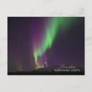 Northern Lights in Lappland, Sweden Postcard