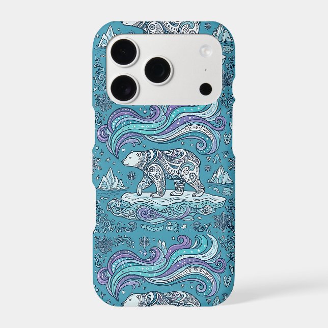 Northern Lights iPhone 17 Pro Case Custom Polar Be (Back)