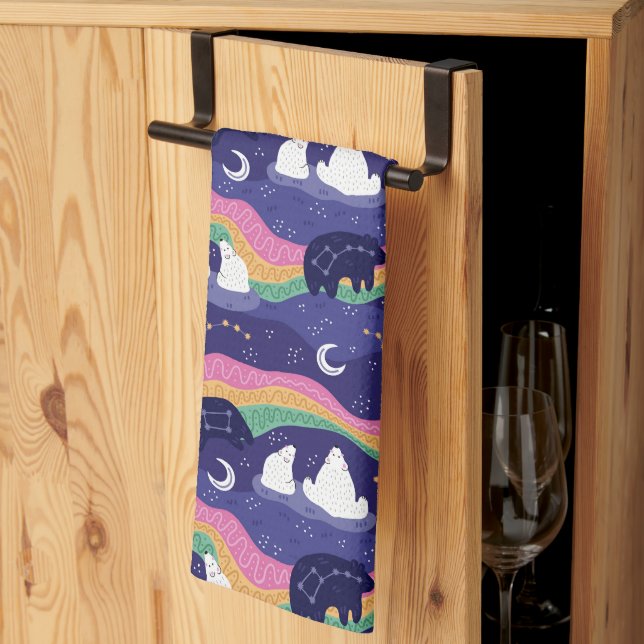 Northern Lights Kitchen Towel (Thirds Fold)
