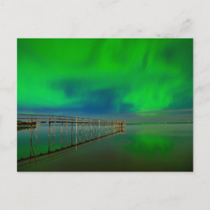Northern Lights Lake Winnipeg Canada, Manitoba Postcard