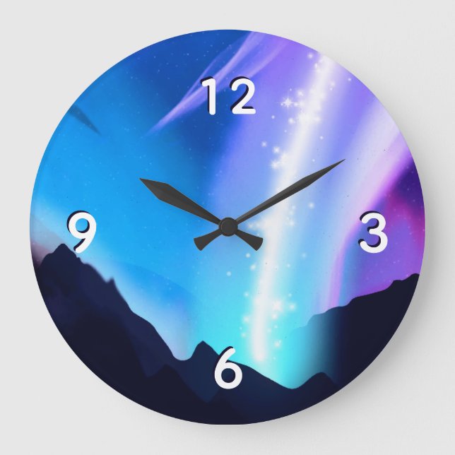 Northern Lights Large Clock (Front)