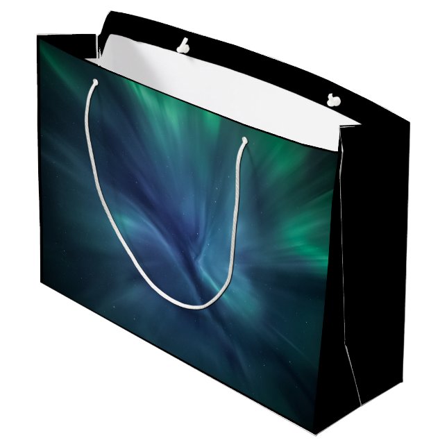 Northern Lights Large Gift Bag (Back Angled)