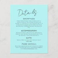 Northern Lights Large Wedding Enclosure Card