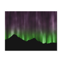 Northern Lights lines postcard