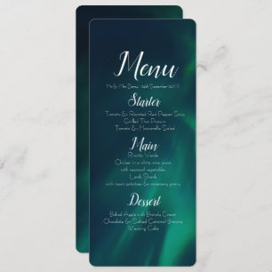 Northern Lights Menu Invitation