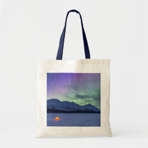 Northern Lights Moose Pass   Kenai Peninsula Tote Bag