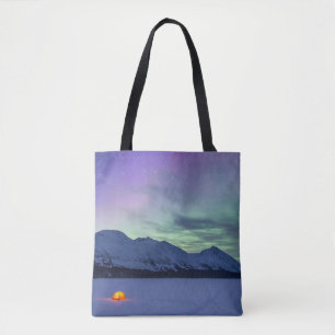 Northern Lights Moose Pass   Kenai Peninsula Tote Bag