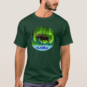 Northern Lights Moose T-Shirt
