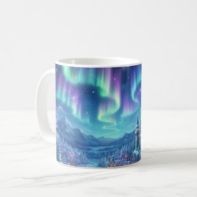 Northern Lights Mountain Mug (Front Left)