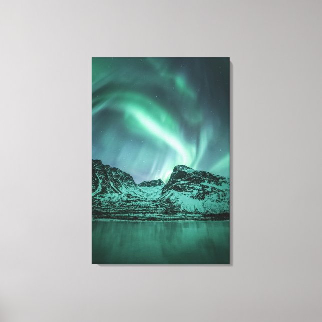 Northern Lights Nature Photo Canvas Print (Front)