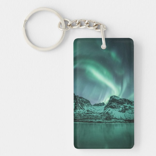 Northern Lights Nature Photo Key Ring (Front)
