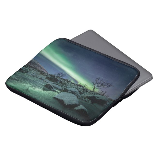 Northern Lights North Norway Laptop Sleeve (Front Top)