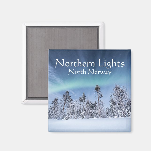Northern Lights North Norway Magnet (Front/Back)