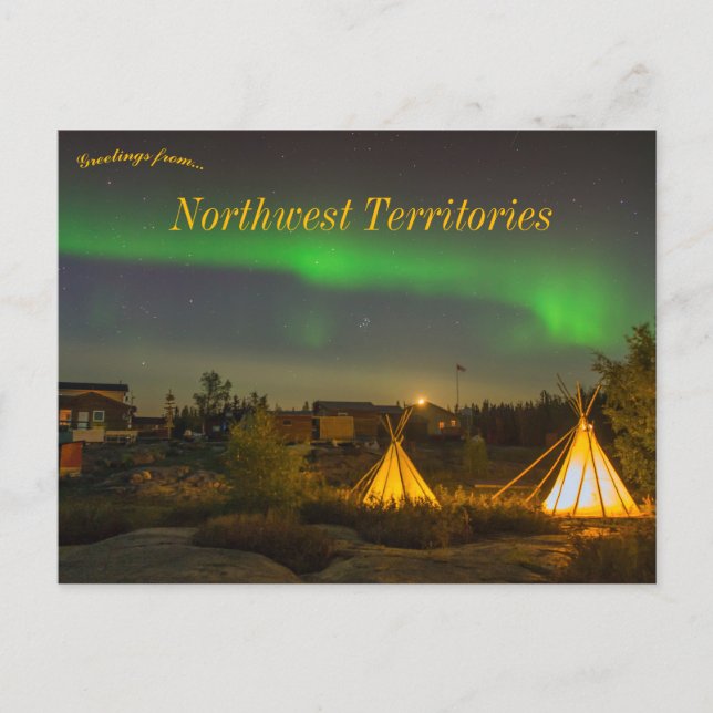 Northern Lights Northwest Territories Canada Postcard (Front)