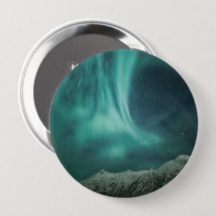 Northern Lights Norway 10 Cm Round Badge