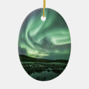 Northern Lights Norway Ceramic Tree Decoration