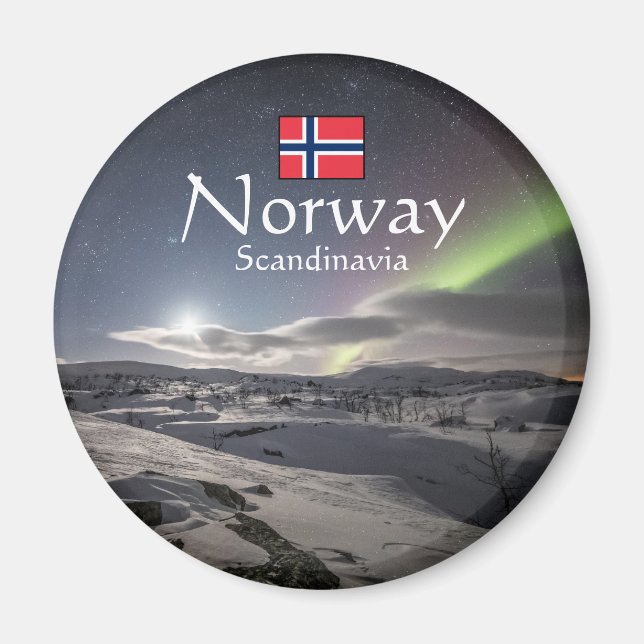Northern Lights Norway Magnet (Front)