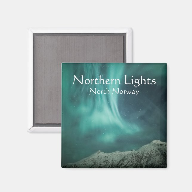 Northern Lights Norway Magnet (Front/Back)