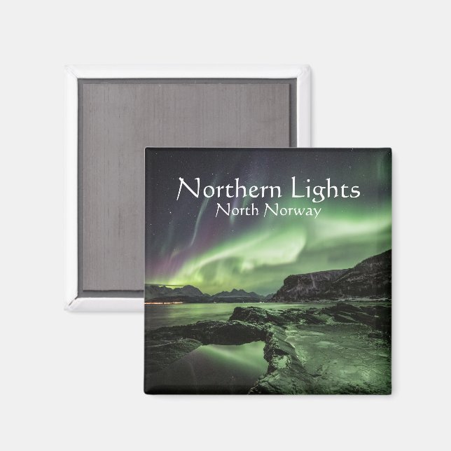 Northern Lights Norway Magnet (Front/Back)