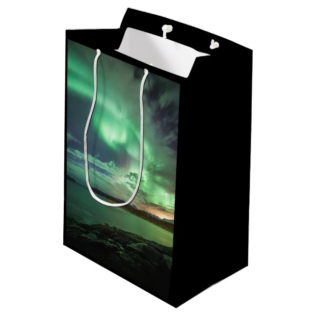Northern Lights Norway Medium Gift Bag (Back Angled)