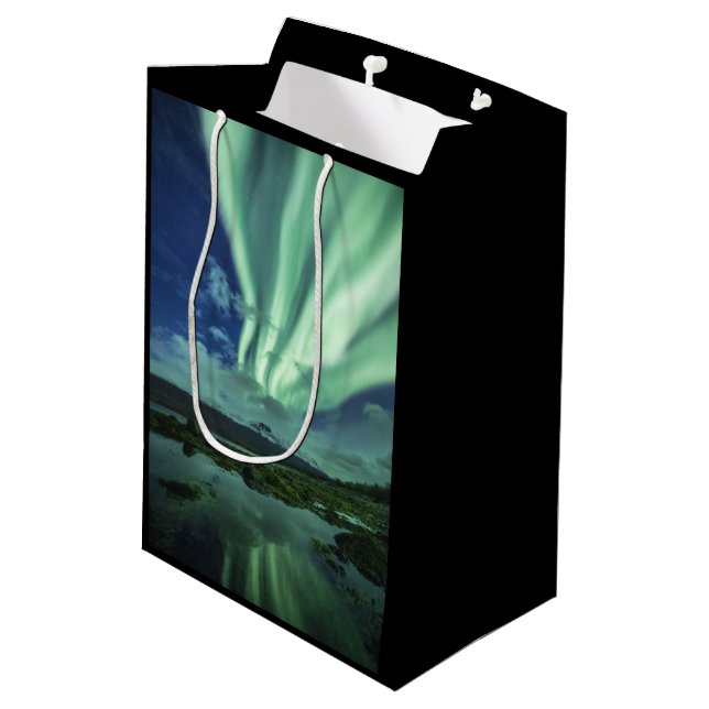 Northern Lights Norway Medium Gift Bag (Back Angled)