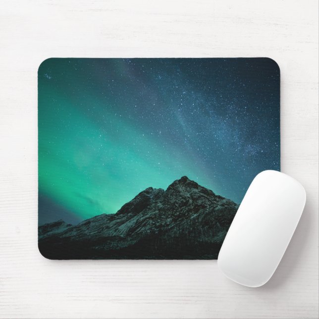 Northern Lights Norway Mouse Pad (With Mouse)