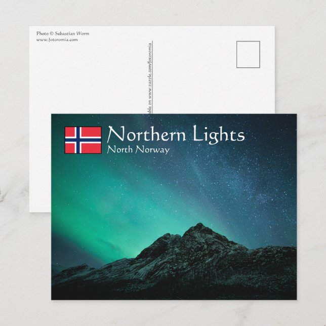 Northern Lights Norway Postcard (Front/Back)