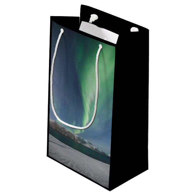 Northern Lights Norway Small Gift Bag (Back Angled)