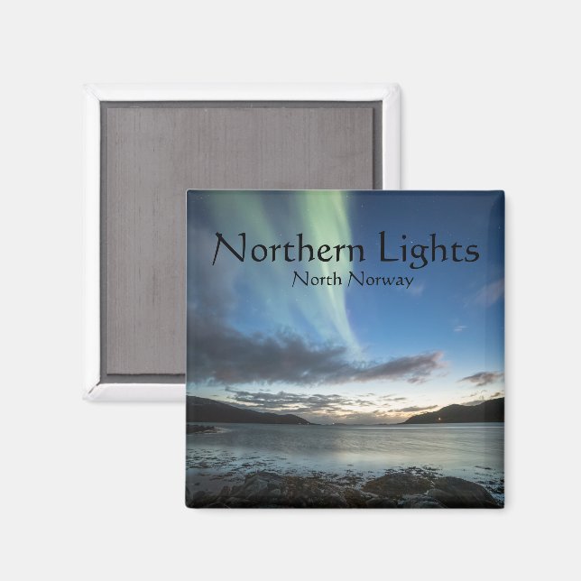 Northern Lights Norway Souvenir  Magnet (Front/Back)