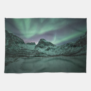 Northern Lights Norway Tea Towel