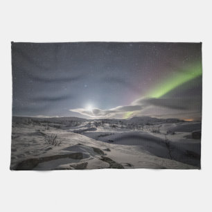 Northern Lights Norway Tea Towel