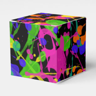 Northern Lights Paint Splatters Favour Box
