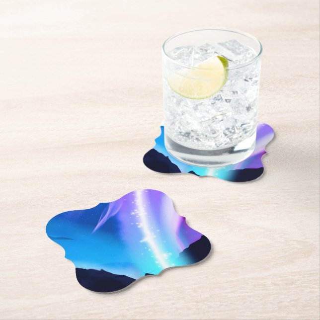 Northern Lights Paper Coaster (Insitu)