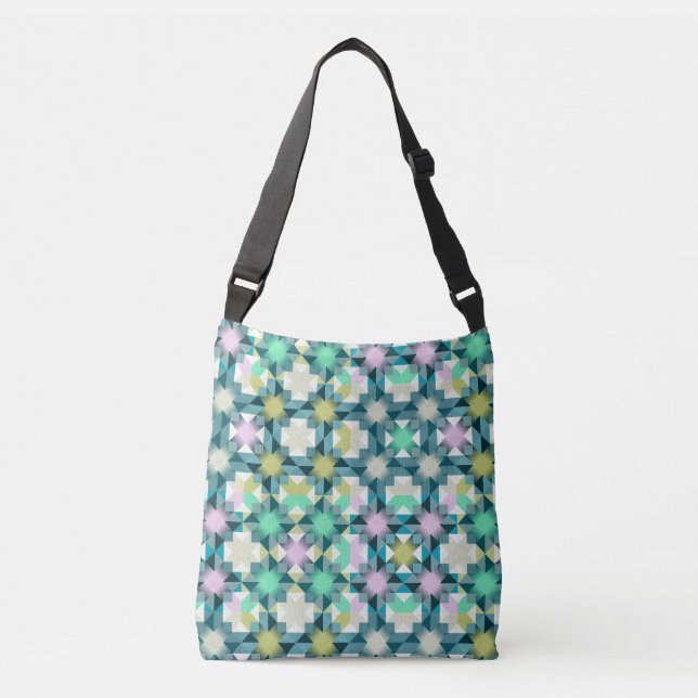 Northern Lights patchwork Crossbody Bag (Front)