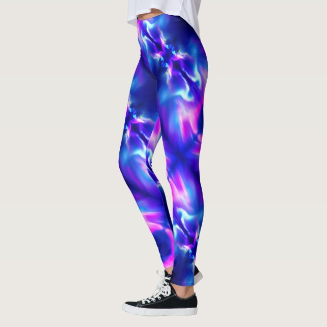 Northern Lights Pink & Blue - Leggings (Left)