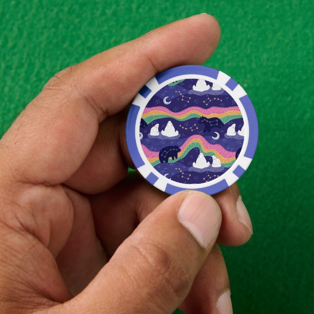 Northern Lights Poker Chips (Hand)