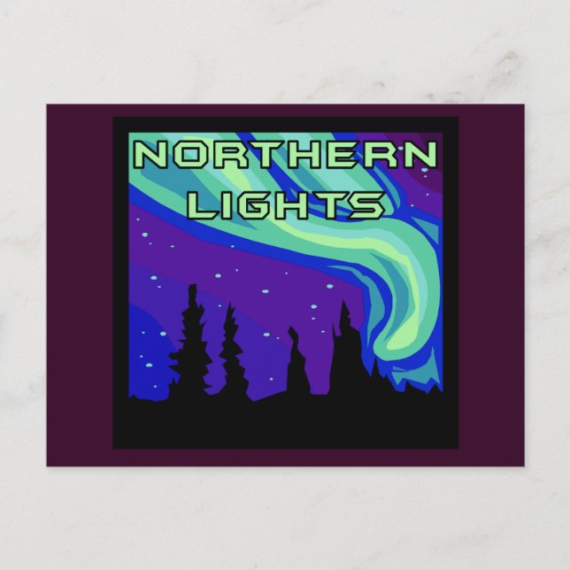 Northern Lights Postcard (Front)