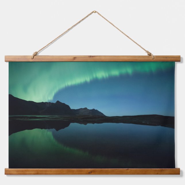 Northern Lights Reflection Hanging Tapestry (Front)