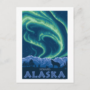 Northern Lights - Seward, Alaska Postcard