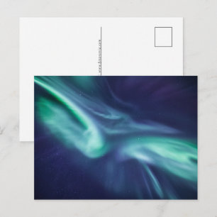 Northern Lights Sky Holiday Postcard