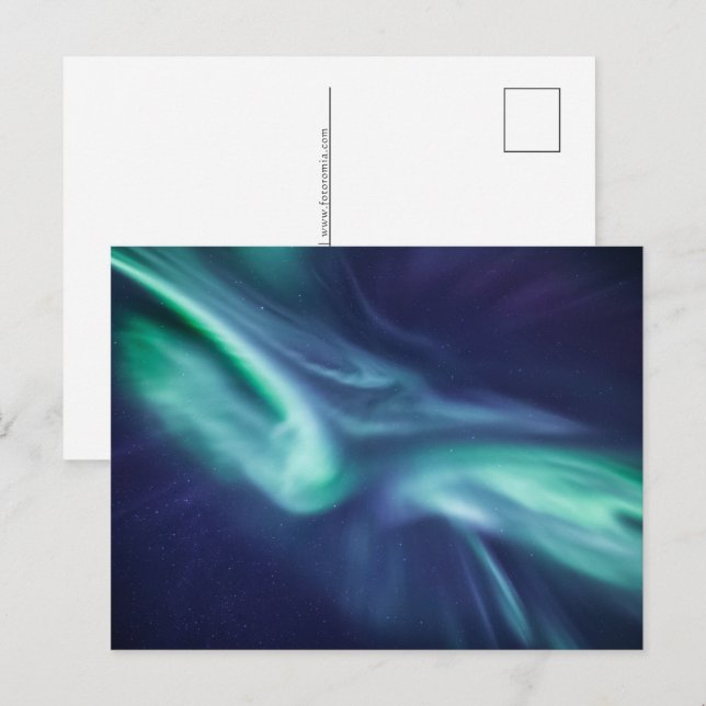 Northern Lights Sky Holiday Postcard (Front/Back)