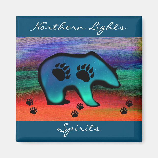 Northern Lights Spirit Bear Magnet (Front)