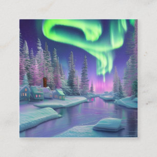 Northern Lights Square Business Card