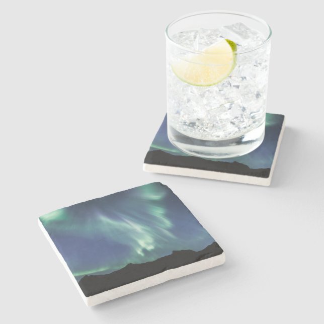 Northern Lights Stone Stone Coaster (Side)