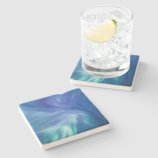 Northern Lights Stone Stone Coaster (Side)