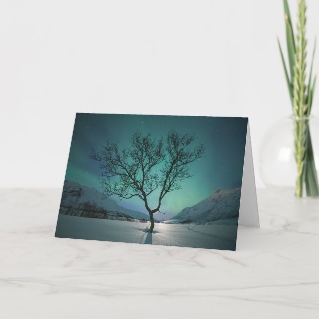 Northern Lights Tree Card (Front)