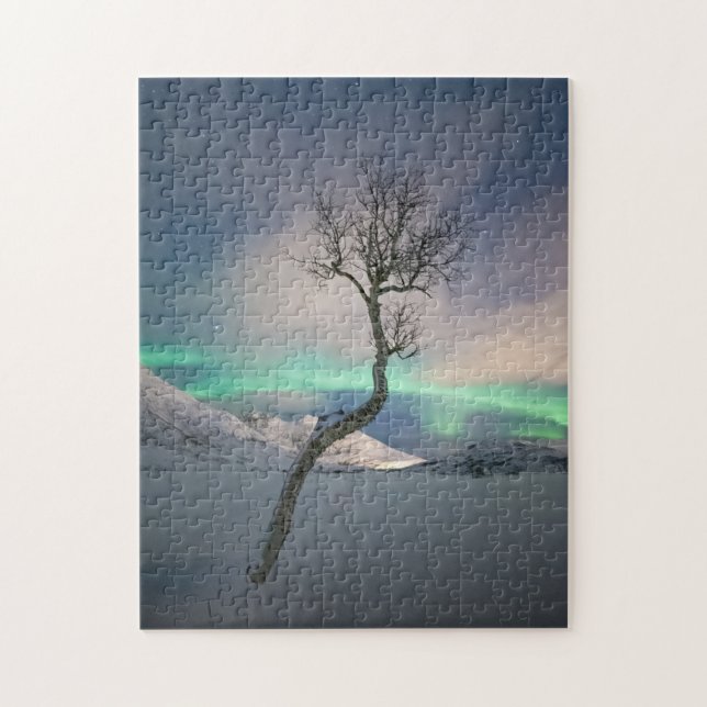 Northern Lights Tree Jigsaw Puzzle (Vertical)
