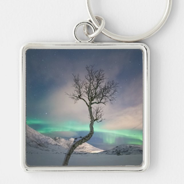 Northern Lights Tree Key Ring (Front)