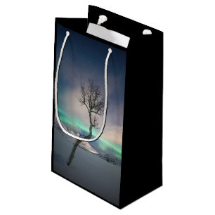 Northern Lights Tree Small Gift Bag