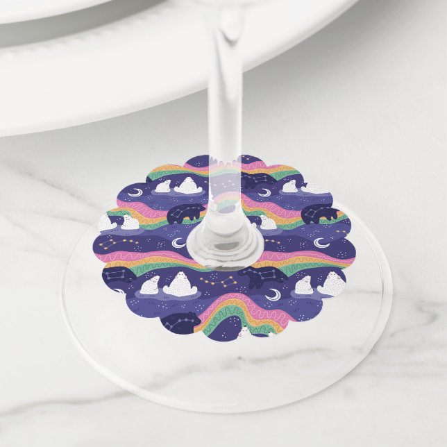 Northern Lights Wine Tags (Close Up)